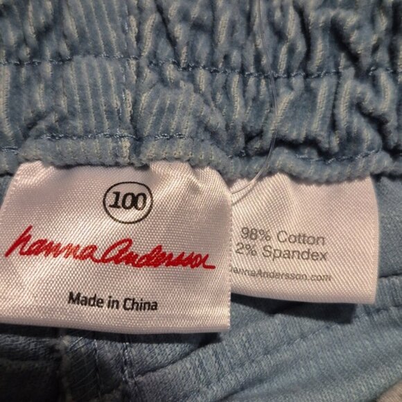 Hanna Andersson girls size 100 or 4 light blue green corduroy pants EUC - Picture 4 of 5